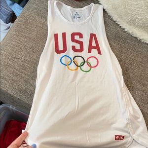 USA white tank top